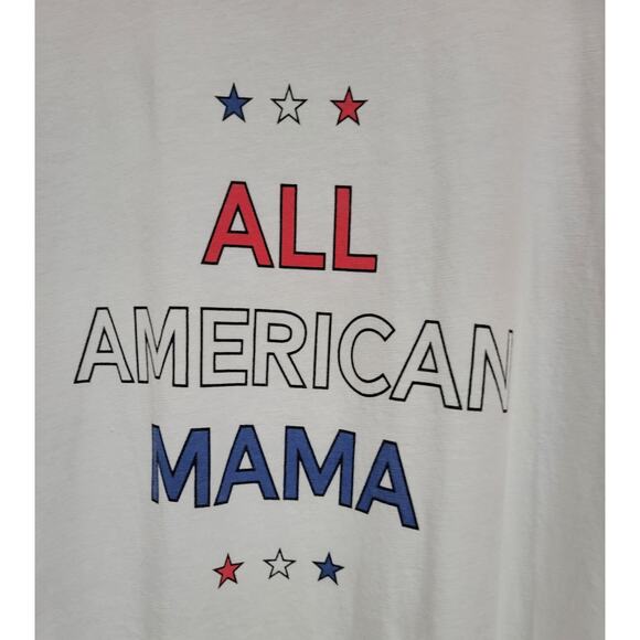 LuLaRoe Women’s Medium Red White Blue Patriotic Graphic Tee “All American Mama” - Picture 7 of 9